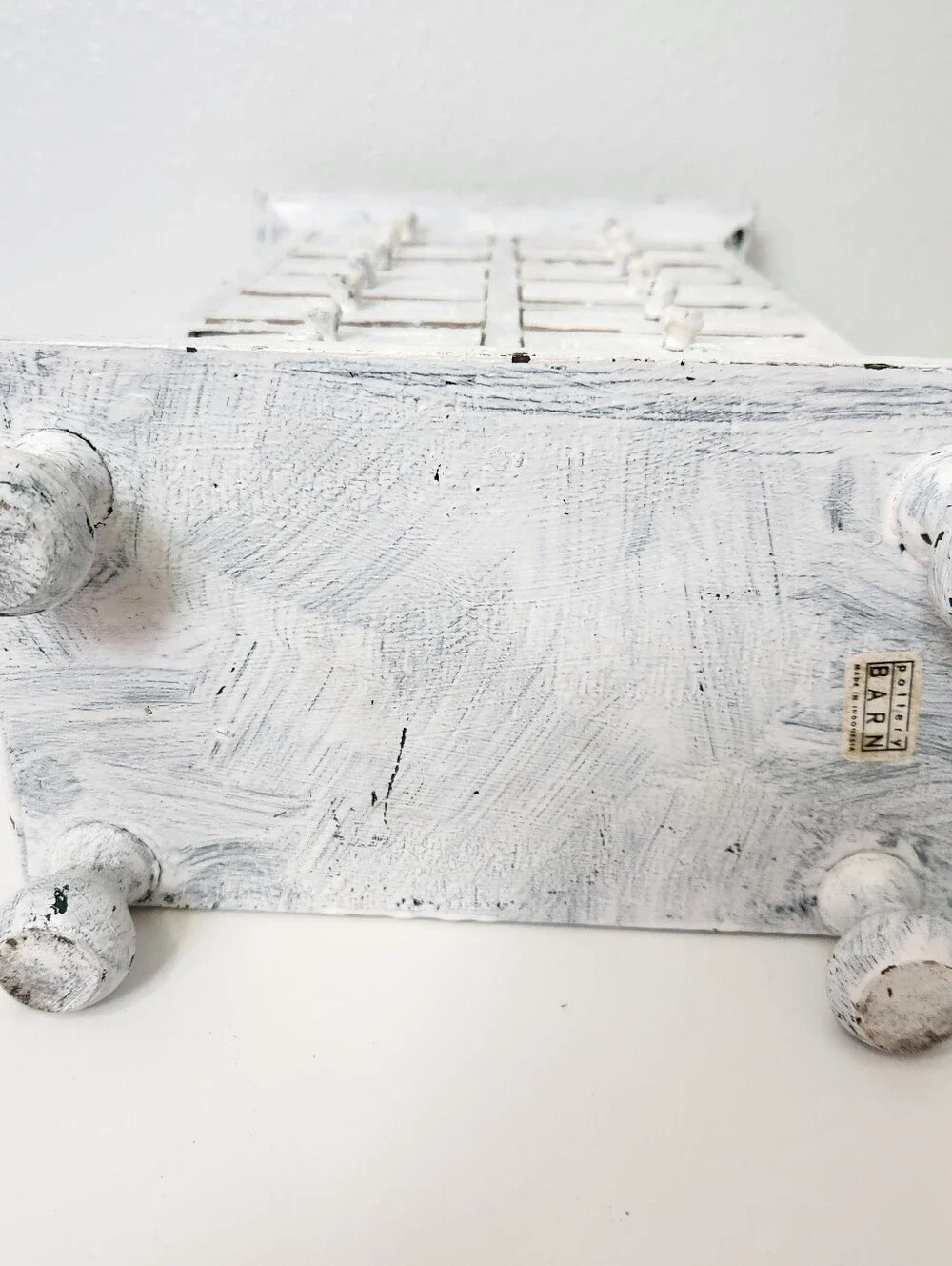 Pottery Barn White Distressed Multi-Drawer Jewelry Wooden Chest